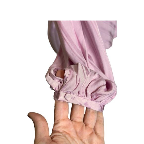 Joie Pink Cadmar Satin Button Long Sleeves Blouse size XXS - Picture 5 of 12